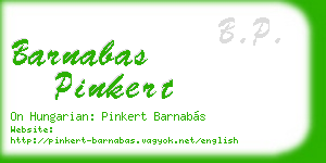 barnabas pinkert business card