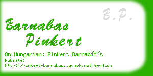 barnabas pinkert business card